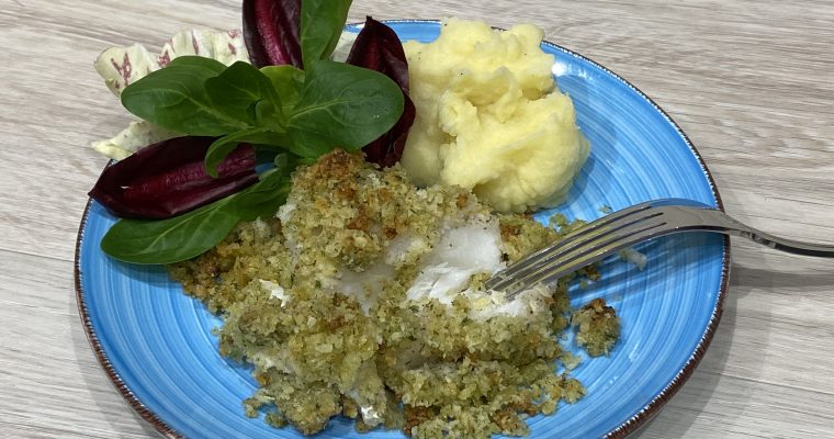 Fischfilet mit knuspriger Kräuterkruste überbacken  – schnell und einfach