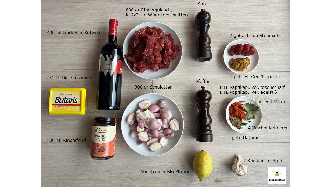 Rindergulasch - einfach und klassisch - My Little Diner