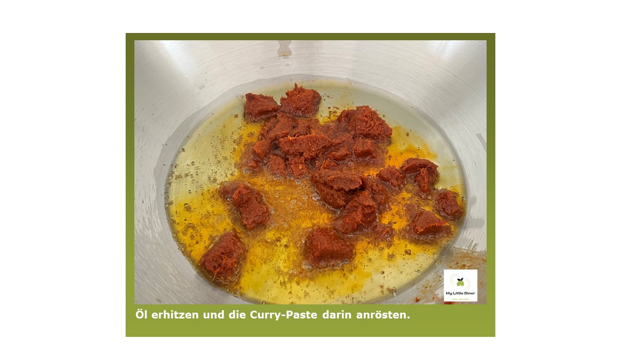 Cremige Erdnuss-Sauce mit Hähnchen - 1. Schritt Zubereitung