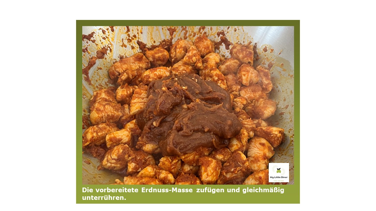 Cremige Erdnuss-Sauce mit Hähnchen - 5.Schritt Zubereitung