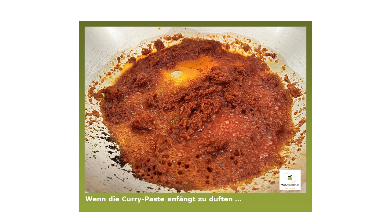 Cremige Erdnuss-Sauce mit Hähnchen - 2. Schritt Zubereitung