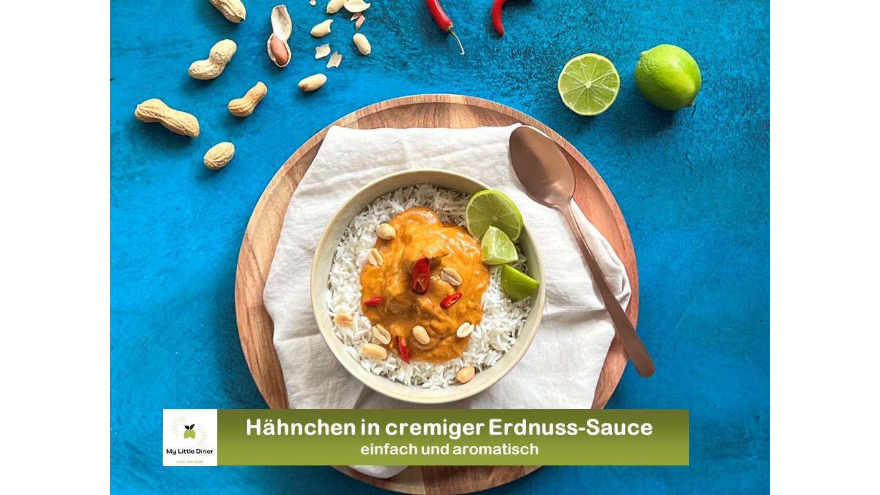 Hähnchen in cremiger Erdnuss-Sauce – einfach und aromatisch – auch für Slow Cooker geeignet