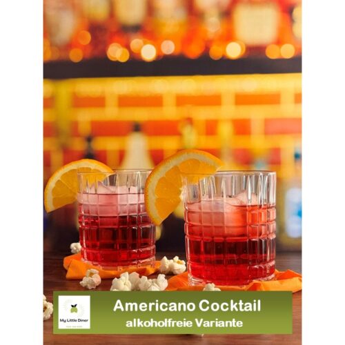 Bild zeigt Rezept Americano Cocktail alkoholfreie Variante mit Sanbitter - Rezept Bild