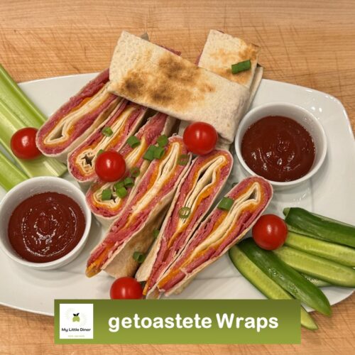 Bild zeigt Rezept getoastete Wraps - Rezept Bild