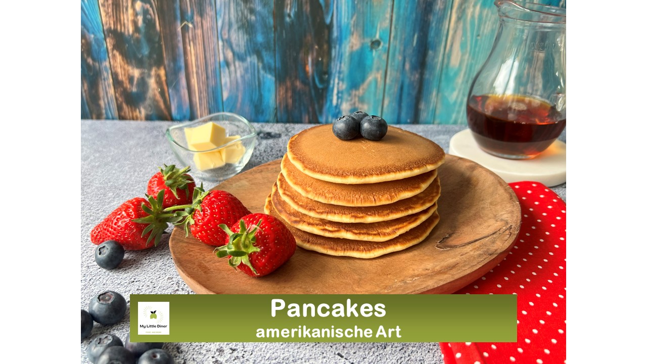 Buttermilch Pancakes – dick und fluffig – ein amerikanischer Frühstücks-Klassiker