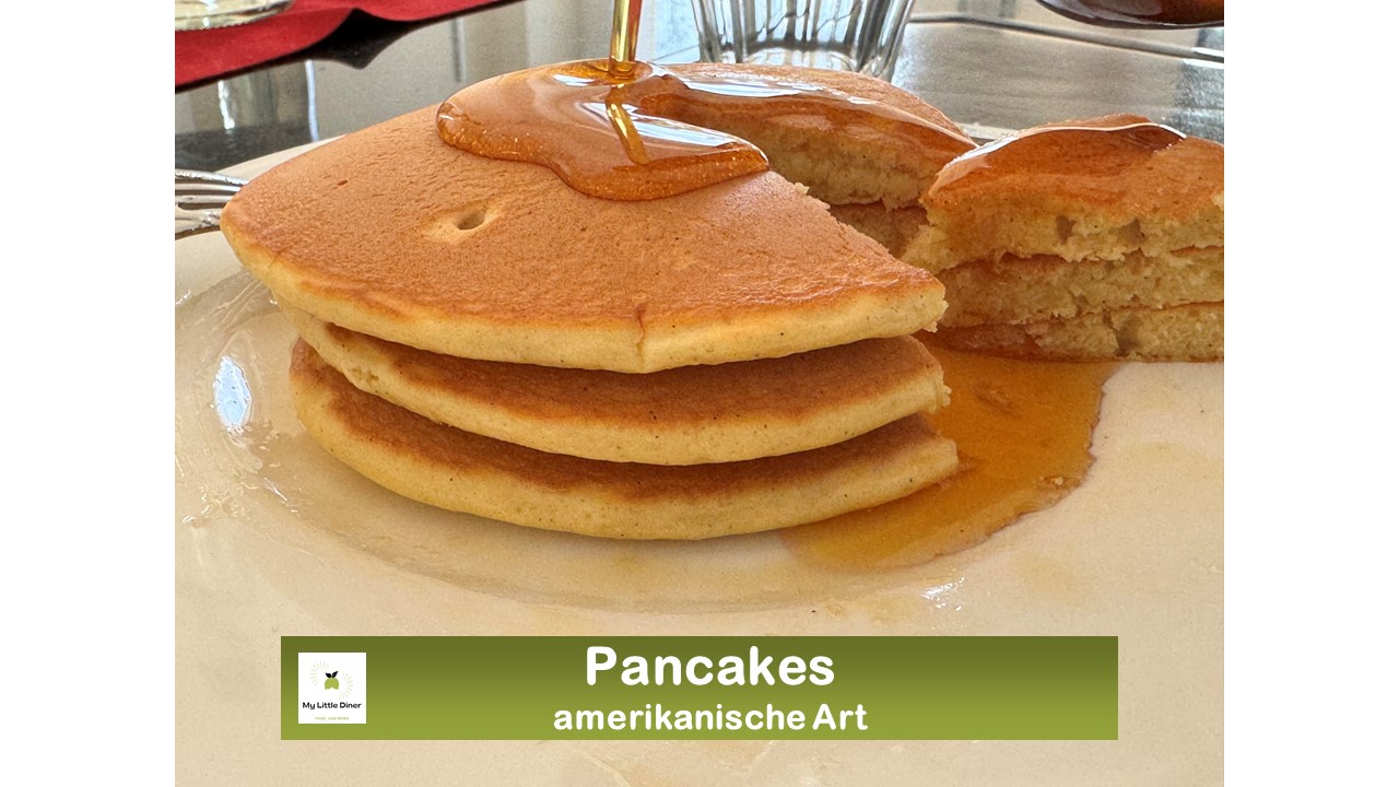 Bild zeigt Rezept Pancakes amerikanische Art - Titelbild3 fluffiger Teig