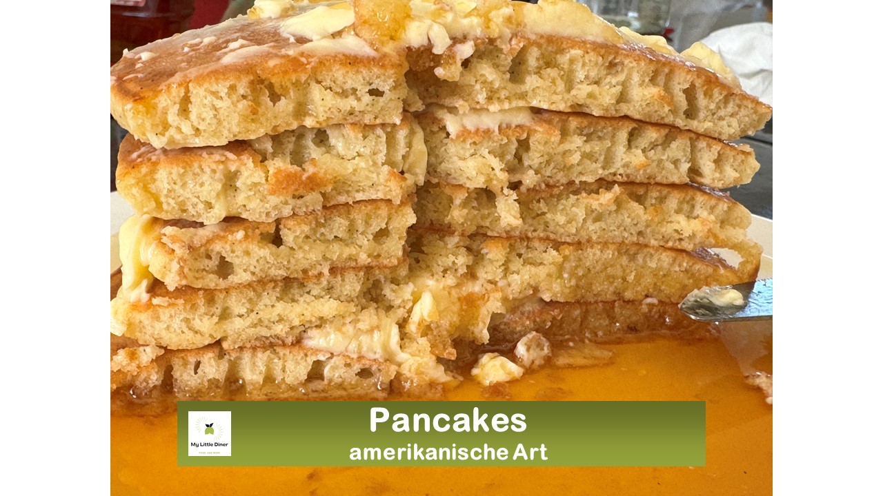 Bild zeigt Rezept Pancakes amerikanische Art - Titelbild8 fluffiger Teig