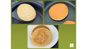 Bild zeigt Rezept Pancakes amerikanische Art - Zubereitungsschritt 10 - Teig Kreise drehen nur noch kurz von der anderen Seite braten