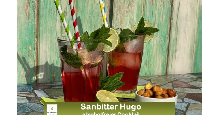 Sanbitter Hugo – alkoholfreier Cocktail – spritzig frisch perfekt für den Sommer