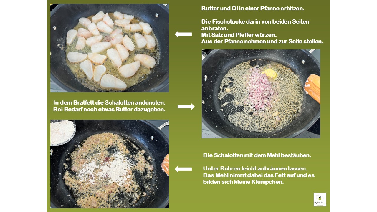 Bild zeigt Rezept Kabeljau Loins mit Zitronen-Estragon-Sauce - Zubereitung1