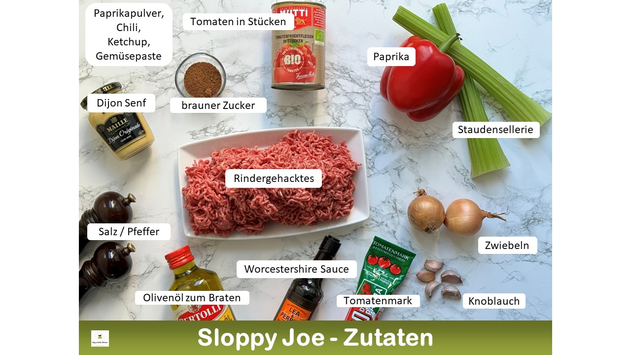 Bild zeigt Sloppy Joe - Zutaten