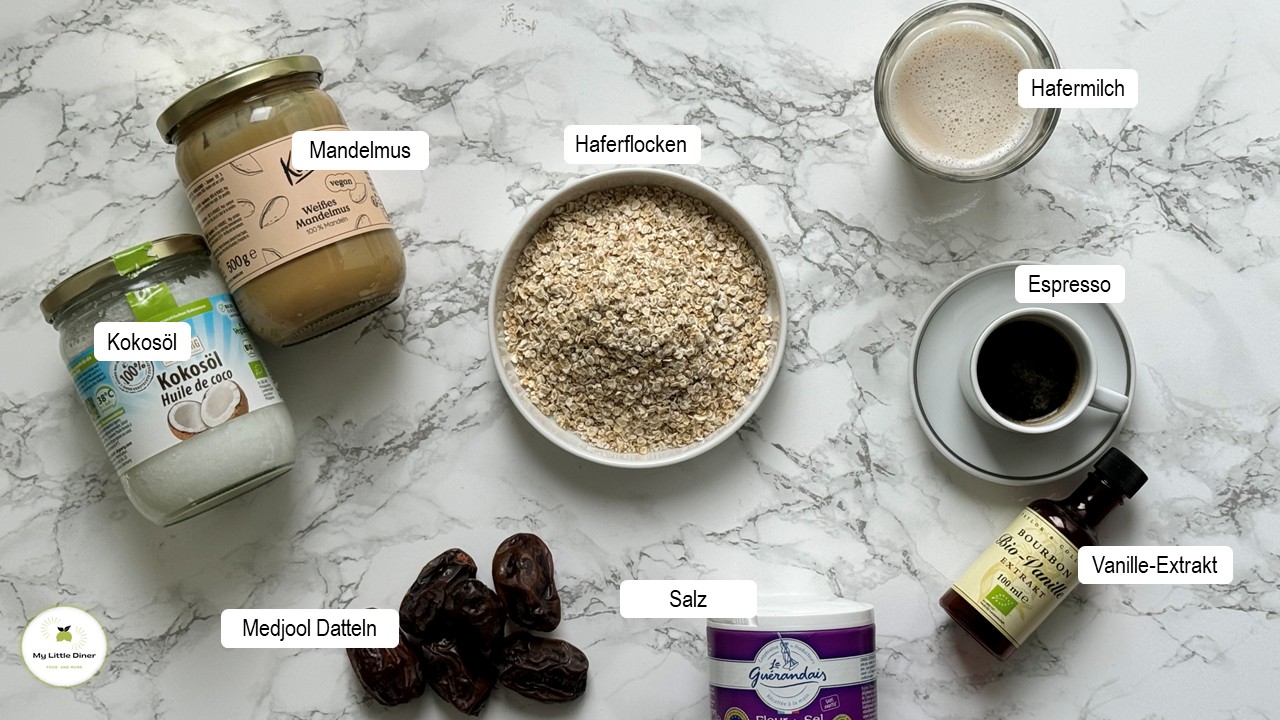 Bild zeigt Hafer-Espresso-Parfait - Zutaten