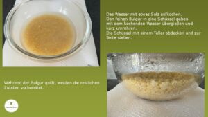 Bild zeigt Zubereitung Bulgur für Tabouleh