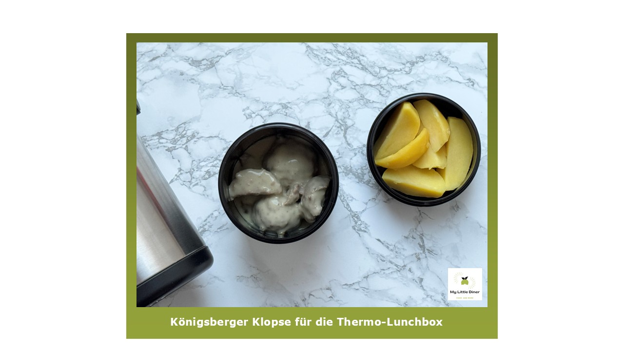 Bild zeigt Königsberger Klopse - in der Thermo-Lunchbox zum Mitnehmen
