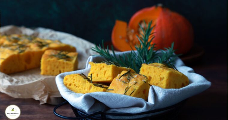 Kürbis-Focaccia mit Rosmarin und Meersalz – Thermomix geeignet