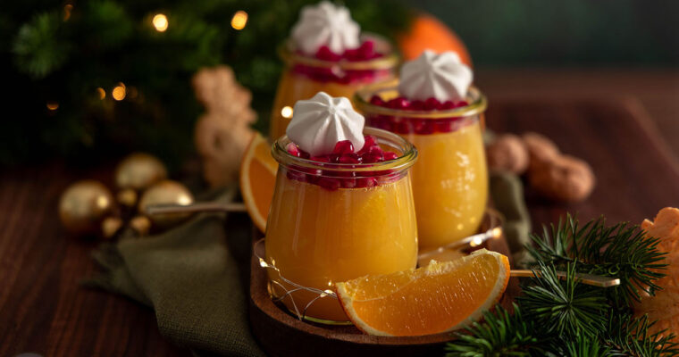 Orangen Gelee – erfrischendes Dessert im Glas
