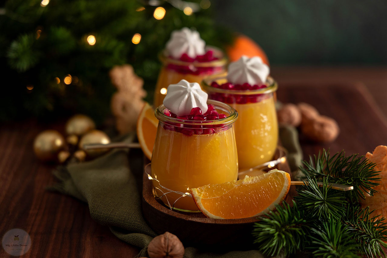 Orangen Gelee – erfrischendes Dessert im Glas