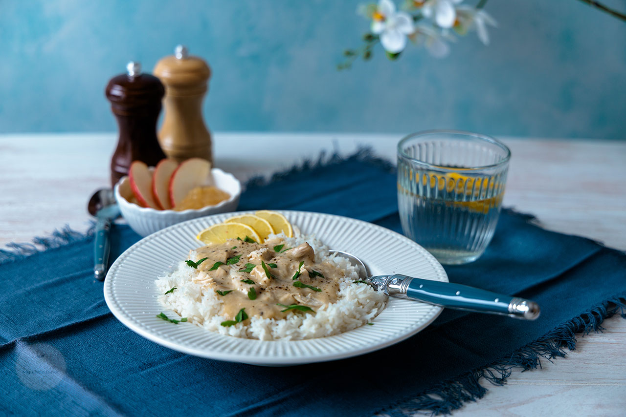 Hühner-Ragout mit Apfelkompott – wie sonntags bei Oma