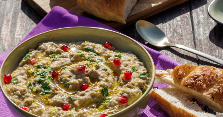 Baba Ganoush – veganer Auberginen Dip aus der Levante Küche